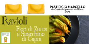 ravioli -fiori di zucca e capra
